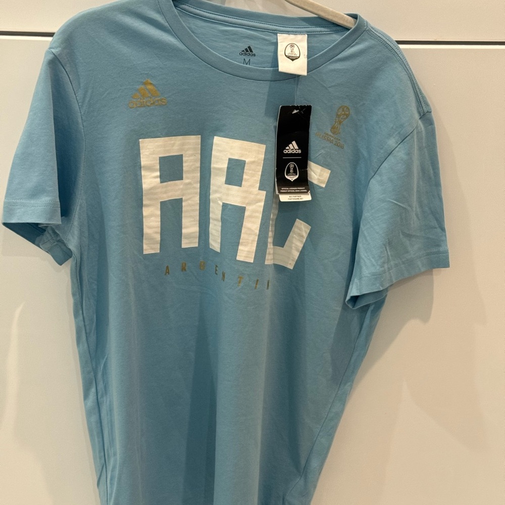 Adidas Sky Blue Graphic Tee FiFA World Cup Rusia‎ 2018